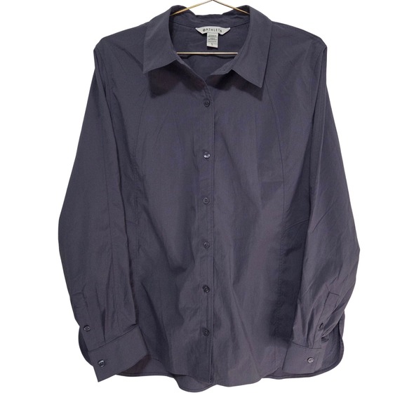 Athleta Tops - Athleta Womens Gray Long Sleeve‎ Button Down Shirt S/659328-00 Size Large